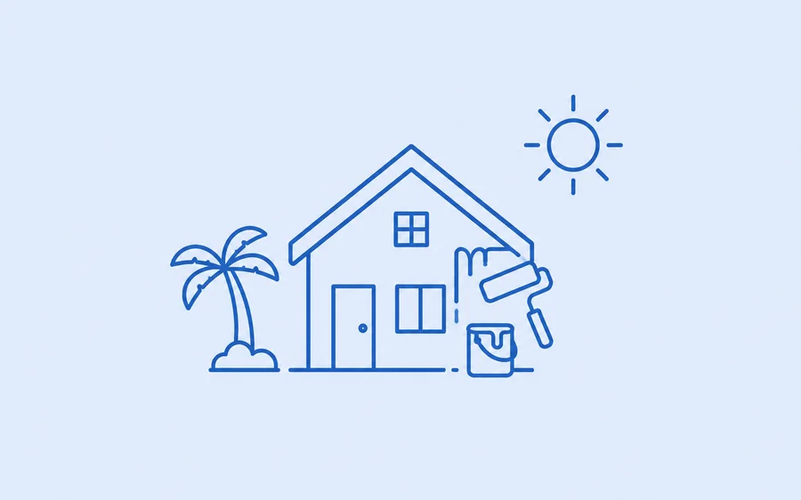 House Painting company ad campaign illustration